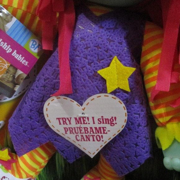 NIB Babys First Green Face Pink Hair GOLDBERGER DOLL Friendship babies singing - Picture 4 of 9